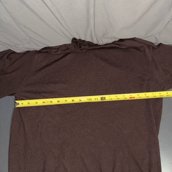 Banana Republic Merino Wool Womens Sweater L Brown Knit Turtleneck Pullover - Picture 7 of 10